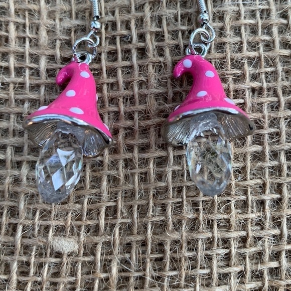 Nwt Handmade Mushroom Earrings - Picture 2 of 3
